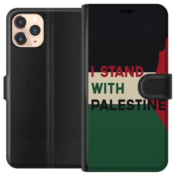 Apple iPhone 11 Pro Tegnebogsetui Stå sammen med Palæstina - solidaritetsdesign med en stærk besked