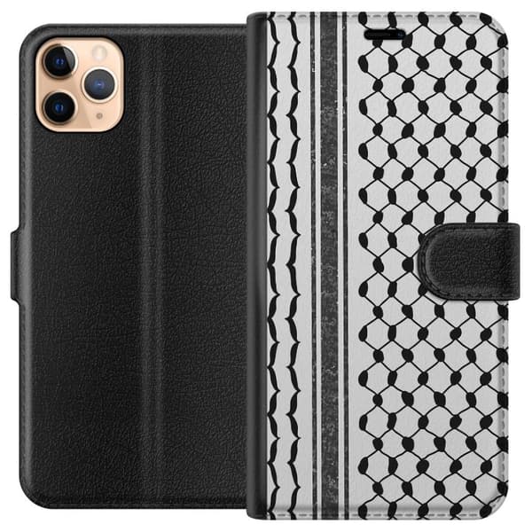 Apple iPhone 11 Pro Max Tegnebogsetui Palæstinensisk mønster - inspireret af traditionel stil keffiyeh-stof