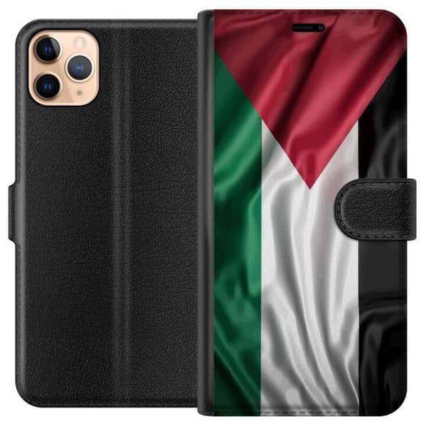 Apple iPhone 11 Pro Max Lommeboketui Palestinaflagget – ikoniskt symbol på frihet i rødt, svart, hvitt og grønt