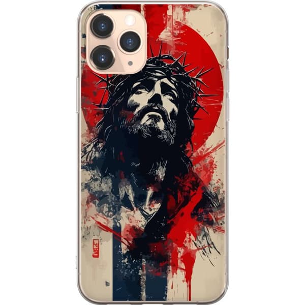 Apple iPhone 11 Pro Läpinäkyvä kuori Jeesus ristillä - kristillinen aihe vahvalla symboliikalla uskosta ja toivosta