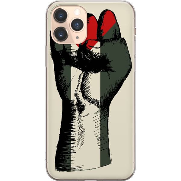 Apple iPhone 11 Pro Läpinäkyvä kuori Käsi sidottu Palestinan väreihin - voimakas symboli vapausliikkeelle