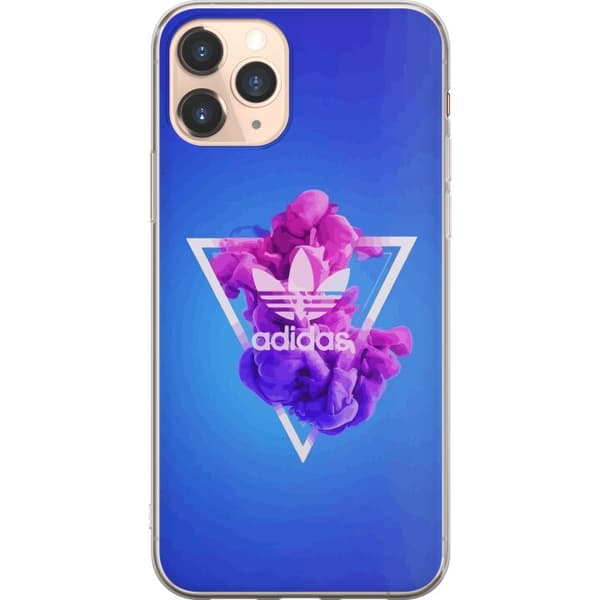 Apple iPhone 11 Pro Gjennomsiktig deksel Adidas-inspirert blått design - sporty motiv med retro vibe i blåtoner