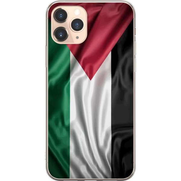 Apple iPhone 11 Pro Läpinäkyvä kuori Palestiinan lippu – ikoninen vapauden symboli punaisessa, mustassa, valkoisessa ja vihreässä