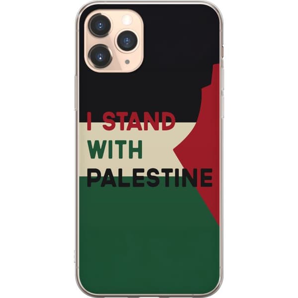 Apple iPhone 11 Pro Gennemsigtig cover Stå sammen med Palæstina - solidaritetsdesign med en stærk besked