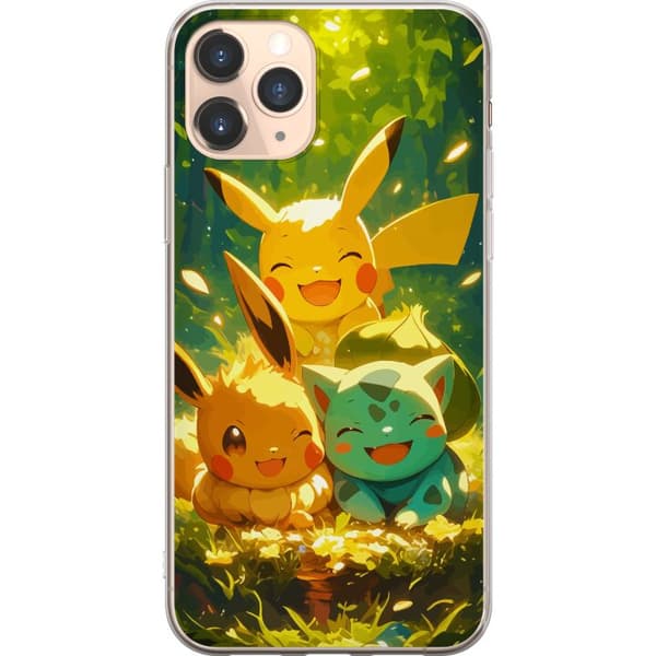 Apple iPhone 11 Pro Gjennomsiktig deksel Pixelmonster spillstil - fargerik design for retro-elskende spillere