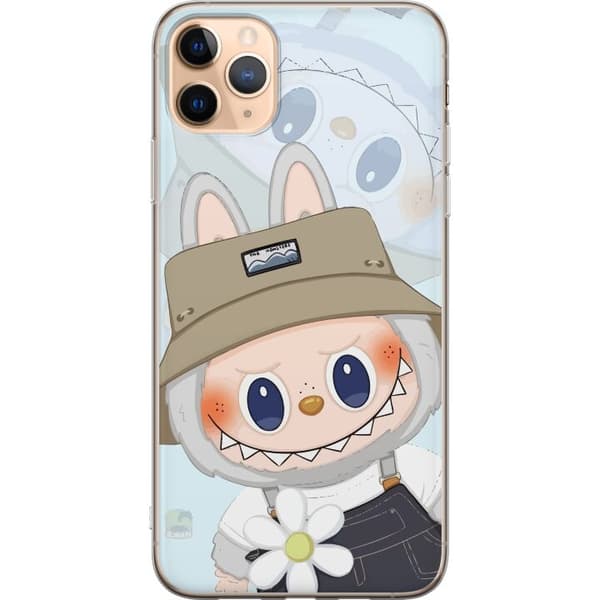 Apple iPhone 11 Pro Max Gjennomsiktig deksel Labubu med hatt - Pop Mart-figur Mr. Butcher i retrostil med karakter