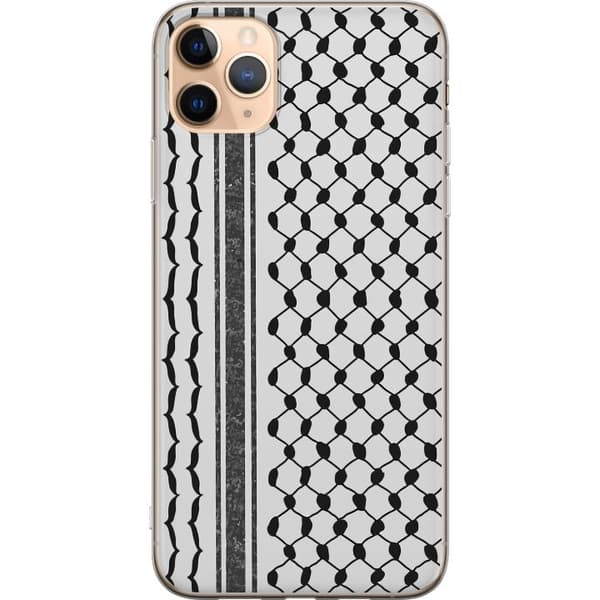 Apple iPhone 11 Pro Max Gjennomsiktig deksel Palestinsk mønster - inspirert av tradisjonell stil keffiyeh-stoff