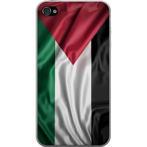 Apple iPhone 4 Gjennomsiktig deksel Palestinaflagget – ikoniskt symbol på frihet i rødt, svart, hvitt og grønt