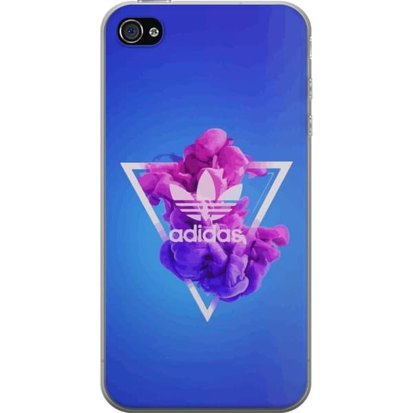 Apple iPhone 4s Gjennomsiktig deksel Adidas-inspirert blått design - sporty motiv med retro vibe i blåtoner