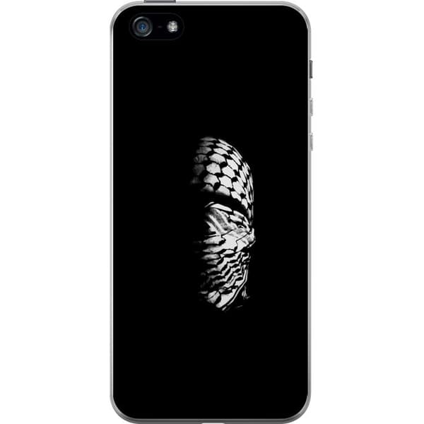 Apple iPhone 5 Läpinäkyvä kuori Keffiyeh-kuviointi - klassinen palestiinalainen mustavalkoinen shaali, jolla on kulttuurinen merkitys