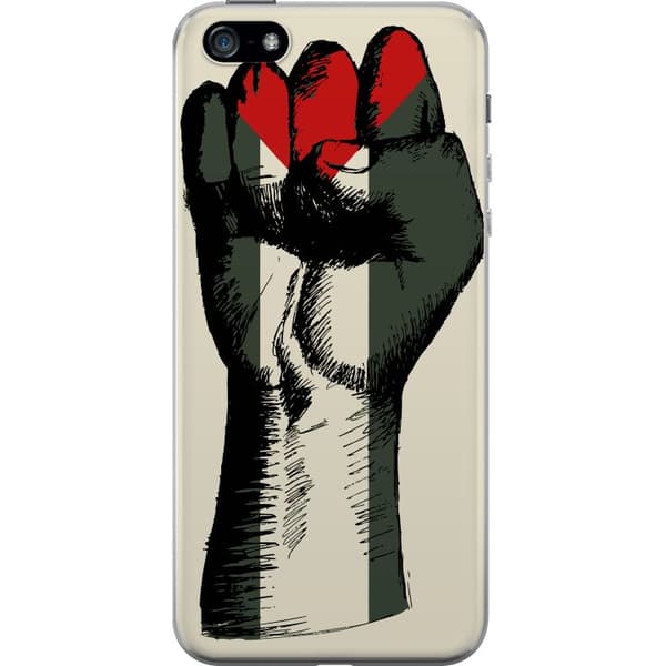 Apple iPhone 5 Läpinäkyvä kuori Käsi sidottu Palestinan väreihin - voimakas symboli vapausliikkeelle
