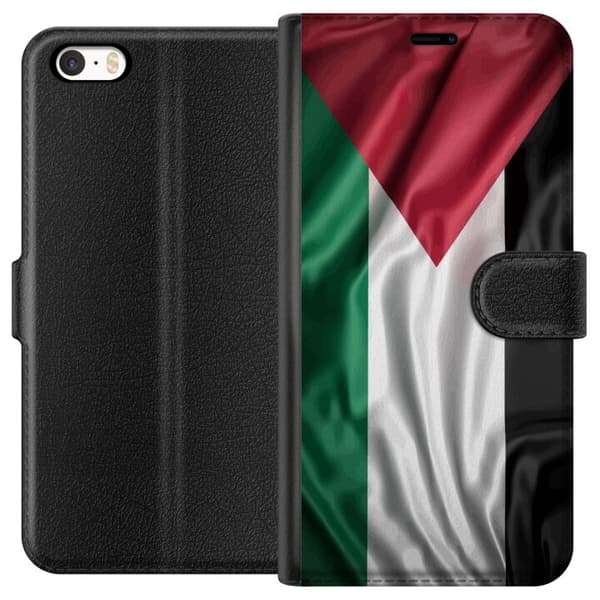 Apple iPhone 5s Lommeboketui Palestinaflagget – ikoniskt symbol på frihet i rødt, svart, hvitt og grønt