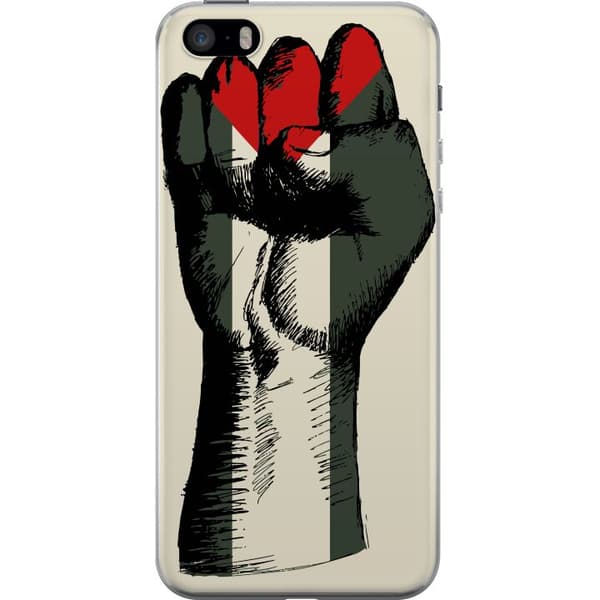 Apple iPhone 5s Gjennomsiktig deksel Hand knyttet i Palestinas farger - kraftig symbol for frihetsbevegelsen
