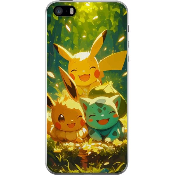 Apple iPhone 5s Gjennomsiktig deksel Pixelmonster spillstil - fargerik design for retro-elskende spillere