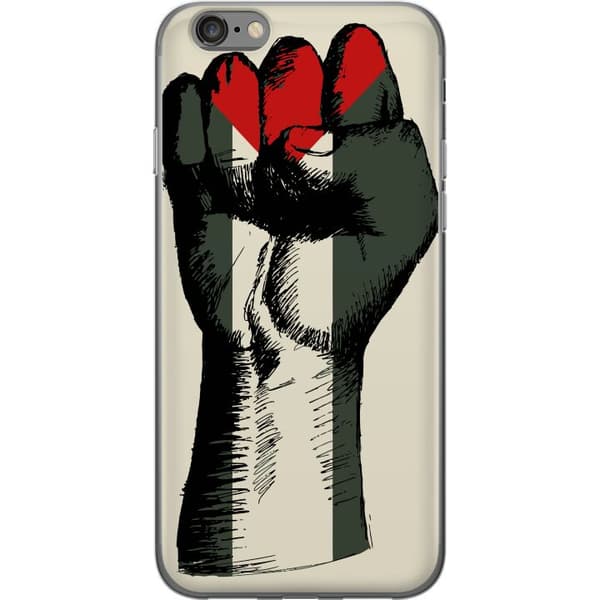 Apple iPhone 6 Gennemsigtig cover Hånd bundet i Palæstinas farver - kraftfuldt symbol for frihedsbevægelsen