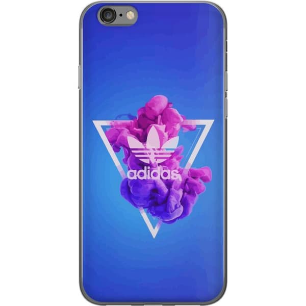 Apple iPhone 6 Gjennomsiktig deksel Adidas-inspirert blått design - sporty motiv med retro vibe i blåtoner