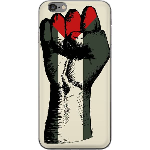 Apple iPhone 6 Plus Gennemsigtig cover Hånd bundet i Palæstinas farver - kraftfuldt symbol for frihedsbevægelsen