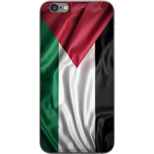 Apple iPhone 6 Plus Gennemsigtig cover Palestinaflaget – ikonisk frihedssymbol i rød, sort, hvid og grøn