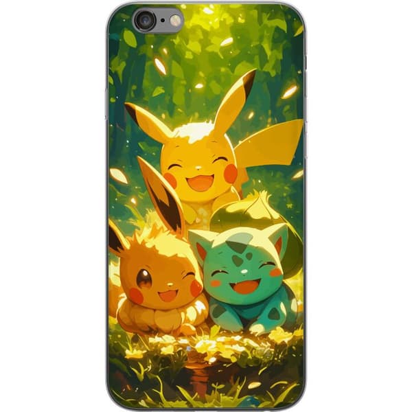 Apple iPhone 6 Plus Gennemsigtig cover Pixelmonster spillestil - farverig design til retro-elskende gamere