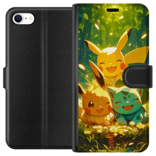 Apple iPhone 6s Tegnebogsetui Pixelmonster spillestil - farverig design til retro-elskende gamere
