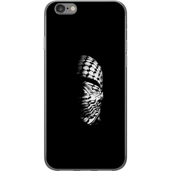Apple iPhone 6s Gennemsigtig cover Keffiyeh-mønster - klassisk sort-hvid palæstinensisk tørklæde med kulturel betydning
