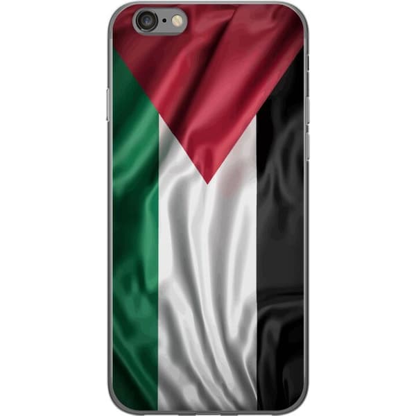 Apple iPhone 6s Gennemsigtig cover Palestinaflaget – ikonisk frihedssymbol i rød, sort, hvid og grøn