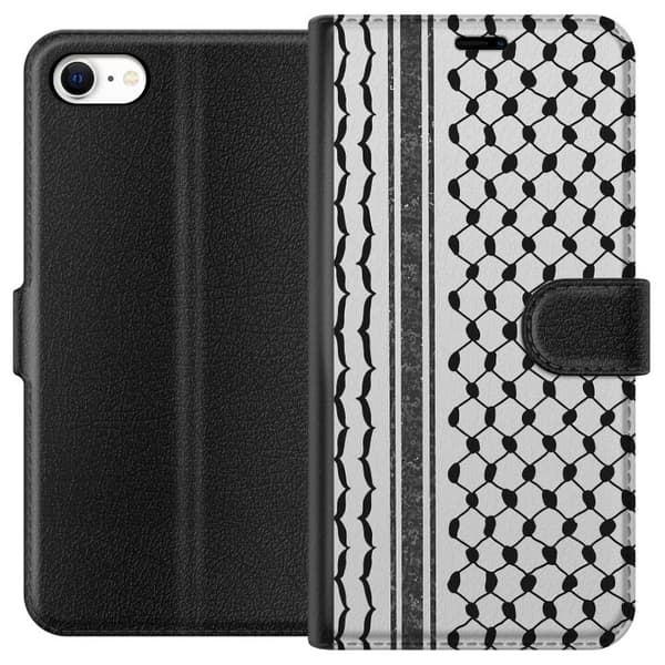 Apple iPhone 6 Lompakkokotelo Palestiinalainen kuvio - perinteiseen tyyliin inspiroima keffiyeh-kangas
