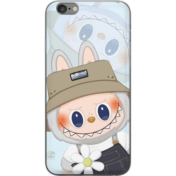 Apple iPhone 6s Plus Gennemsigtig cover Labubu med hat - Pop Mart figur Mr. Butcher i retro-stil med karakter