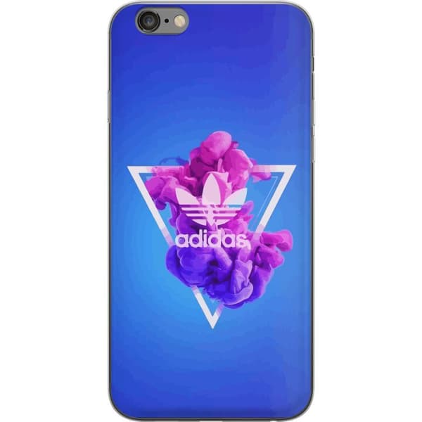 Apple iPhone 6s Plus Gennemsigtig cover Adidas-inspireret blåt design - sporty motiv med retrovibe i blå toner