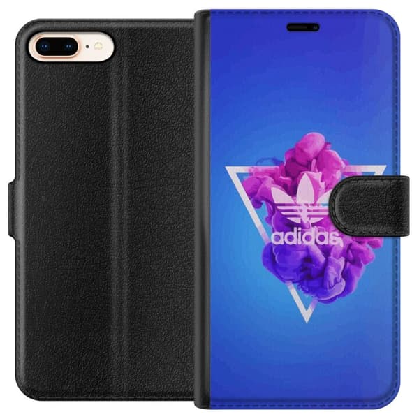 Apple iPhone 7 Plus Lommeboketui Adidas-inspirert blått design - sporty motiv med retro vibe i blåtoner
