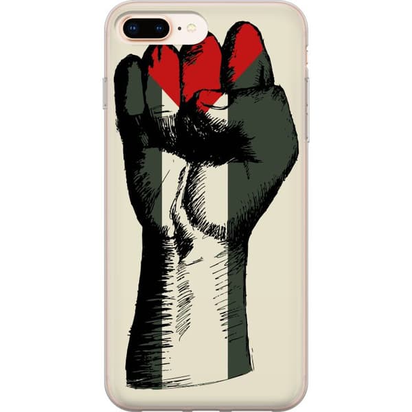 Apple iPhone 7 Plus Gennemsigtig cover Hånd bundet i Palæstinas farver - kraftfuldt symbol for frihedsbevægelsen