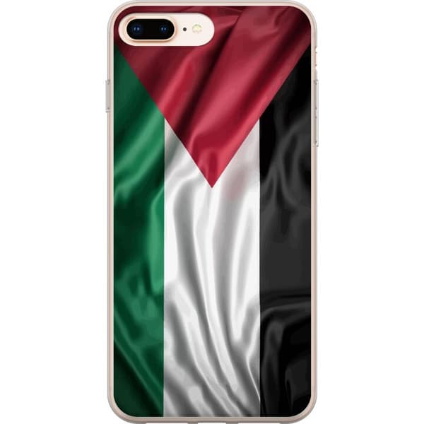 Apple iPhone 7 Plus Gjennomsiktig deksel Palestinaflagget – ikoniskt symbol på frihet i rødt, svart, hvitt og grønt