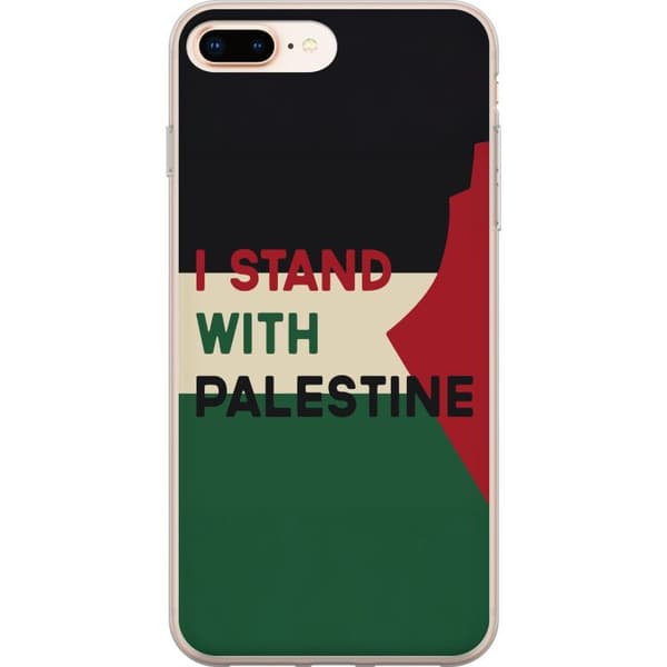 Apple iPhone 7 Plus Gjennomsiktig deksel Stå opp for Palestina - solidaritetsdesign med en sterk melding