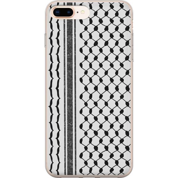 Apple iPhone 8 Plus Genomskinligt Skal Palestinskt mönster – inspirerat av keffiyeh-tyg i traditionell stil