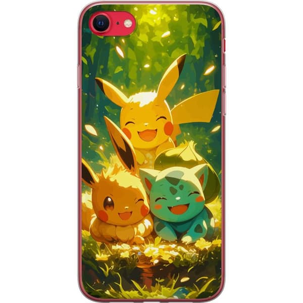 Apple iPhone 8 Läpinäkyvä kuori Pixelmonster pelityyli - värikäs muotoilu retroa rakastaville pelaajille