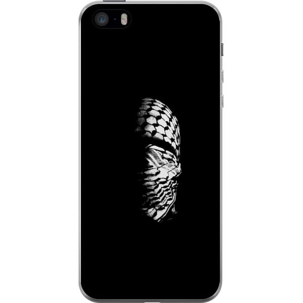 Apple iPhone SE (2016) Läpinäkyvä kuori Keffiyeh-kuviointi - klassinen palestiinalainen mustavalkoinen shaali, jolla on kulttuurinen merkitys