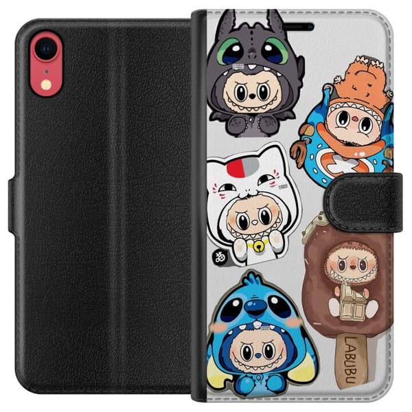 Apple iPhone XR Lompakkokotelo Labubu hahmokokoelma - Pop Mart Labubu The Monsters väriluulisessa muotoilussa