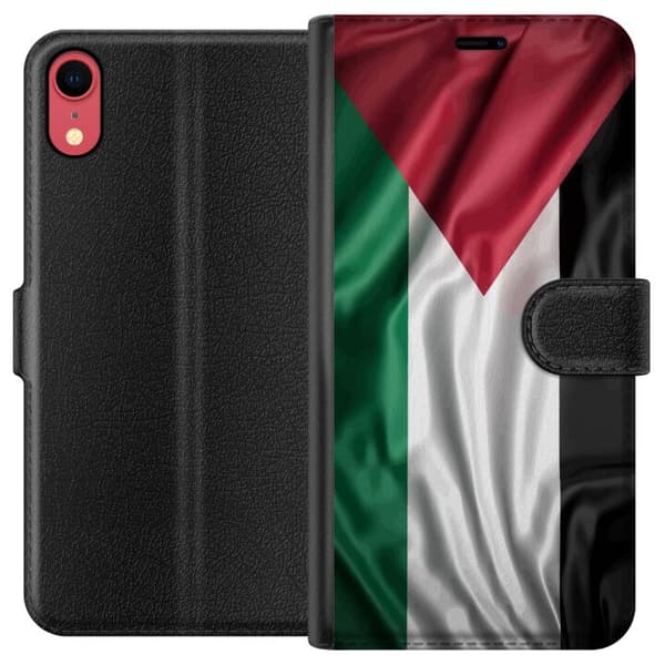 Apple iPhone XR Lommeboketui Palestinaflagget – ikoniskt symbol på frihet i rødt, svart, hvitt og grønt