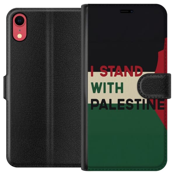 Apple iPhone XR Lommeboketui Stå opp for Palestina - solidaritetsdesign med en sterk melding