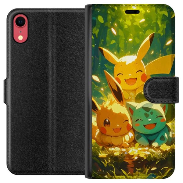 Apple iPhone XR Lommeboketui Pixelmonster spillstil - fargerik design for retro-elskende spillere