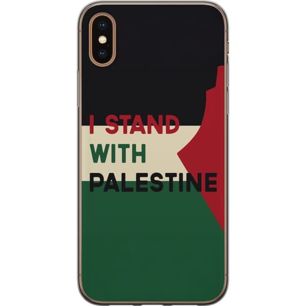 Apple iPhone X Genomskinligt Skal Stand with Palestine – solidaritetsdesign med starkt budskap