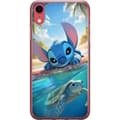 Pikkukuva 1 / 2: Apple iPhone XR Läpinäkyvä kuori Stitch kilpikonnalla - söpö sininen avaruusolento trooppisessa rantaympäristössä Disneyn tapaan