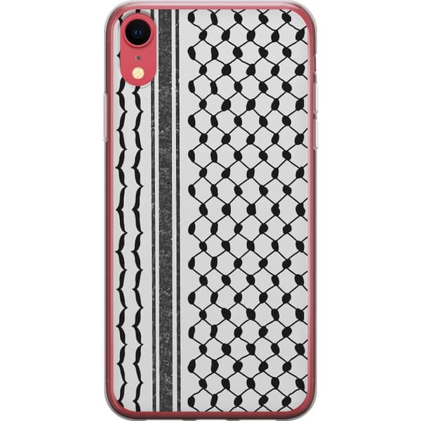 Apple iPhone XR Genomskinligt Skal Palestinskt mönster – inspirerat av keffiyeh-tyg i traditionell stil