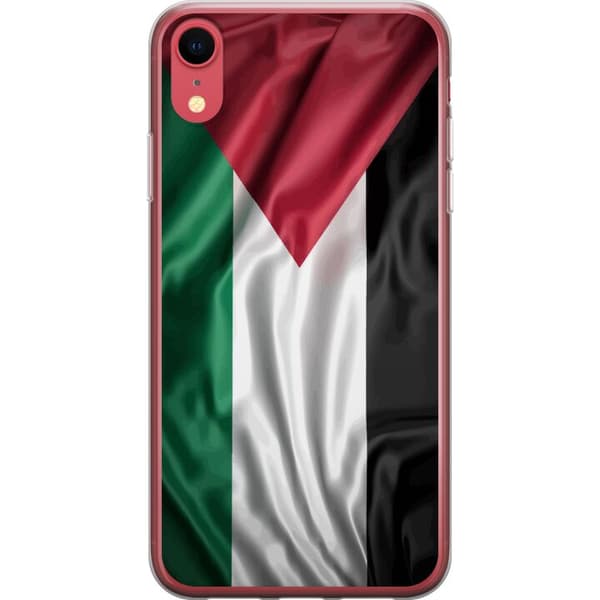 Apple iPhone XR Läpinäkyvä kuori Palestiinan lippu – ikoninen vapauden symboli punaisessa, mustassa, valkoisessa ja vihreässä