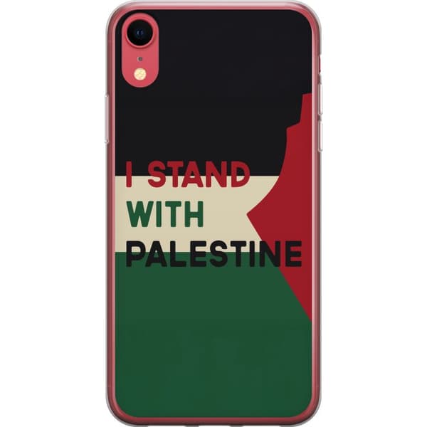 Apple iPhone XR Gjennomsiktig deksel Stå opp for Palestina - solidaritetsdesign med en sterk melding