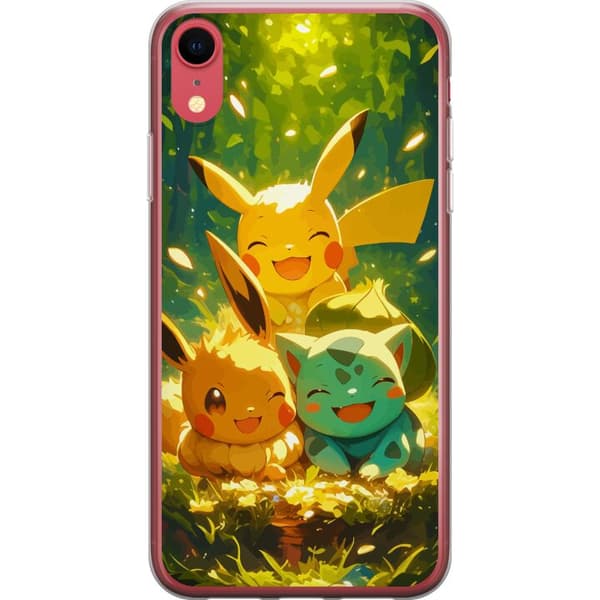 Apple iPhone XR Genomskinligt Skal Pixelmonster spelstil – färgstark design för retroälskande gamers
