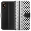 Miniatyrbillede 1 af 3: Apple iPhone XS Max Tegnebogsetui Palæstinensisk mønster - inspireret af traditionel stil keffiyeh-stof