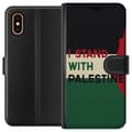 Pikkukuva 1 / 3: Apple iPhone XS Max Lompakkokotelo Pysähdy Palestiinan puolesta - solidaarisuussuunnittelu vahvalla viestillä