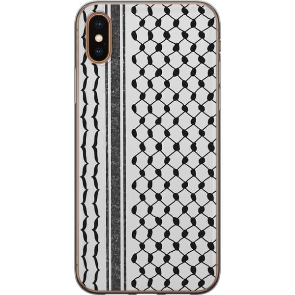 Apple iPhone XS Max Gjennomsiktig deksel Palestinsk mønster - inspirert av tradisjonell stil keffiyeh-stoff