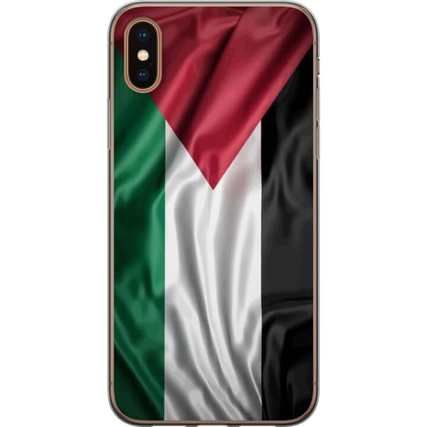 Apple iPhone XS Max Gjennomsiktig deksel Palestinaflagget – ikoniskt symbol på frihet i rødt, svart, hvitt og grønt